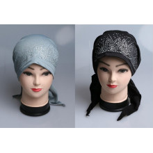 Knitted Elastic Dacron Hot-Fix Bandana Hat